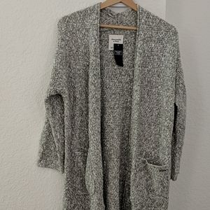 Long gray marled sweater